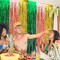 Hawaiian Luau Party Decorations – Set of 2 Foil Fringe Curtains (3.3 x 6.6 ft) in Green, Brown & Yellow, Perfect as Photo Booth Props or Tinsel Streamer Backdrops for Tropical Summer Aloha Parties